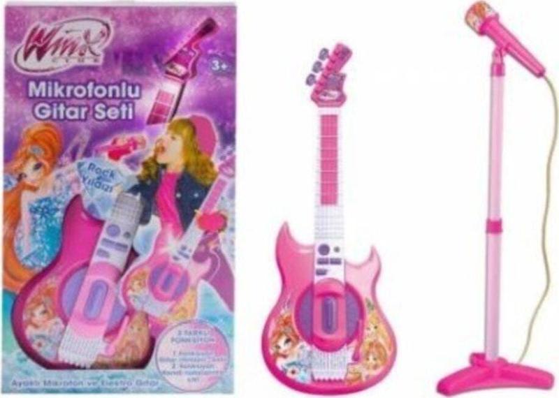 Winx Club Oyuncak Mikrofon Ve Elektro Gitar Seti