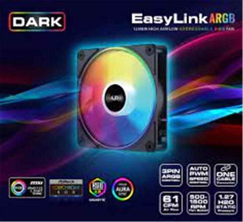 DKCF1200AW Easylink Siyah Addressable RGB 1X12cm Fan beyaz