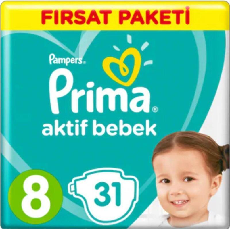 Aktif Bebek 8 Numara 17+kg 31 Adet