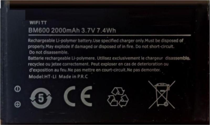 Turk Telekom Taşınabilir Wifi Modem Uyumlu Wah7601 6bt-r600a-0002 Bm600 Batarya Pil