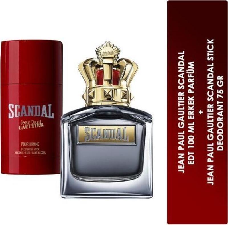 Scandal EDT 100  ml+ Deodorant Stick 75 gr Erkek Parfüm Seti