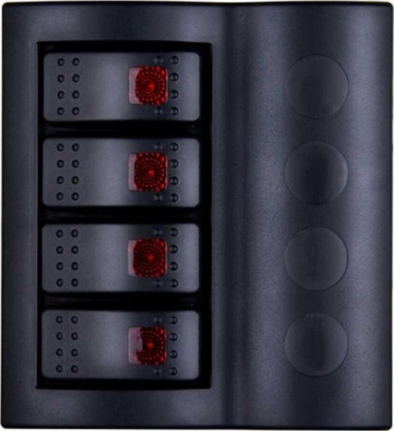 Otomatik Sigortalı Işıklı Switch Panel, 4 Anahtarlı