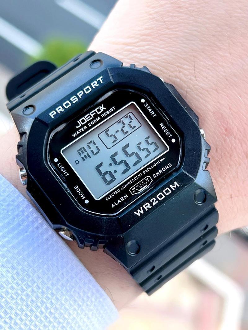 G-SHOCK Kasa Siyah Digital 5 Atm Suya Dayanıklı 2 Yıl Garantili Spor Kol Saati J-GS09