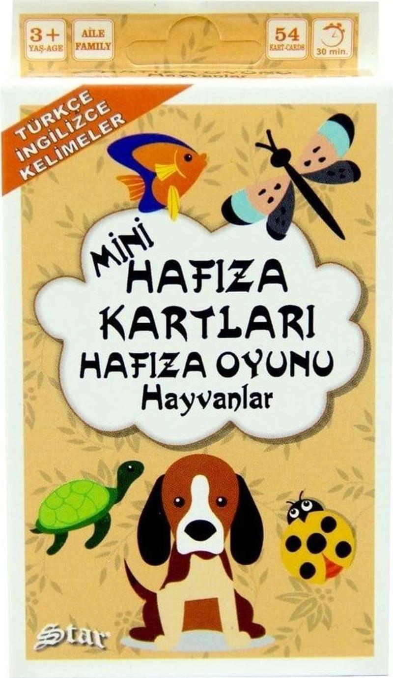 Eğitici Hafıza Oyunu Mini Kartlar Görsel Yetenek Geliştirici Oyuncak Hayvanlar