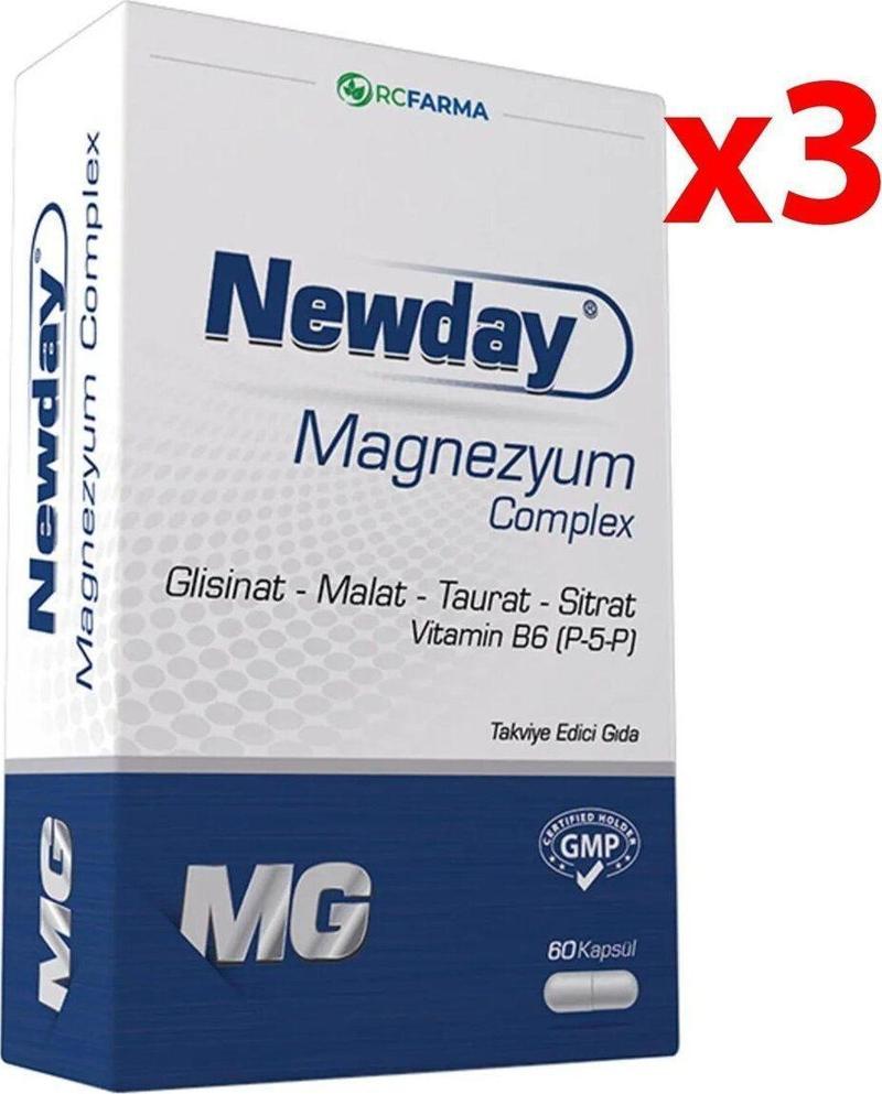 Magnezyum Complex Takviye Edici Gıda 60 Kapsül - 3 Adet