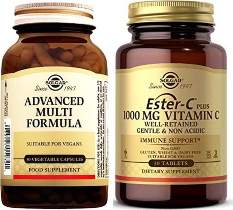 Advanced Multi (Antioxidant) Formula 30 Kapsül+ Ester-C Plus 1000 Mg 30 Tablet