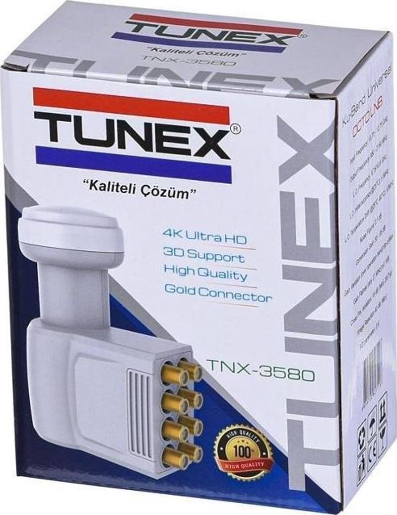 Tunex 8 Daire Çıkışlı Uydu Yayını Lnb Sekizli Elembi-Full HD 4K Uyumlu