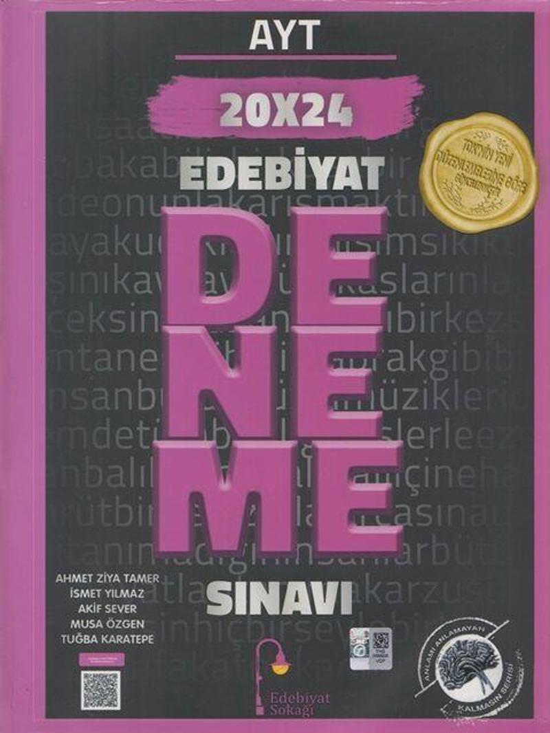 AYT Edebiyat 20 x 24 Deneme Sınavı Edebiyat Sokağı