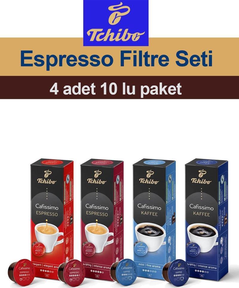 Cafissimo 4'lü Espresso ve Filtre Kahve Seti 4x10