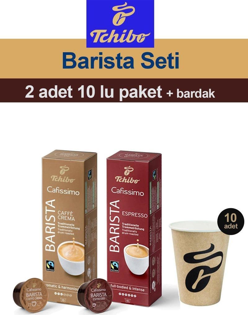 Cafissimo Barista - Espresso Caffè Crema 2x10 Adet Kapsül Kahve Bardak