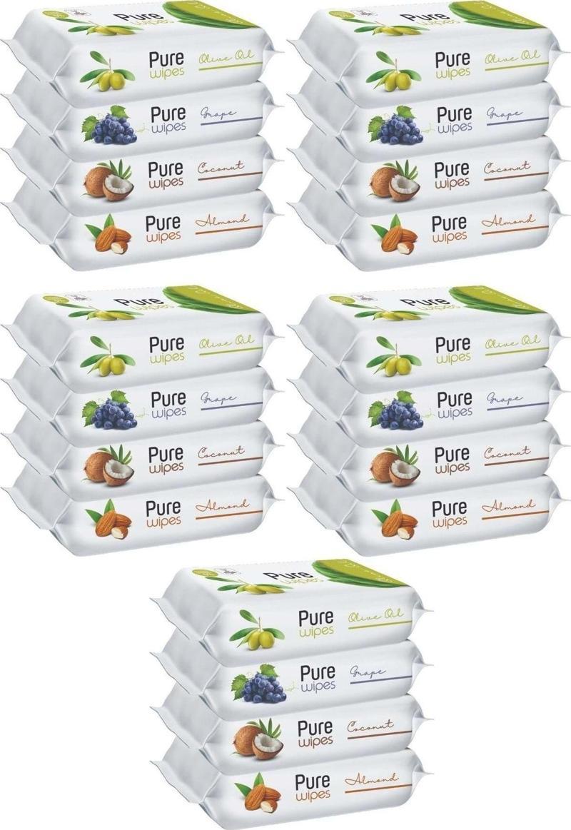 Wipes Islak Havlu Mendil 50 Yaprak 20 Li Set (1000 YAPRAK) (MEYVELİ)