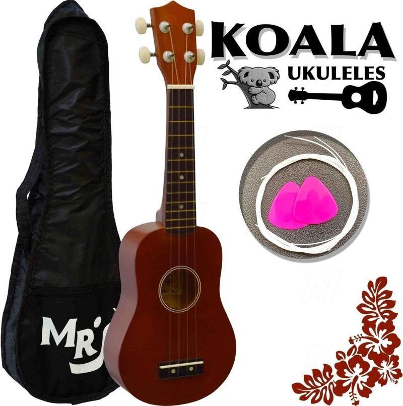 Ukulele Seti Kılıf + Pena + Takım Tel Hediye Ka215Br