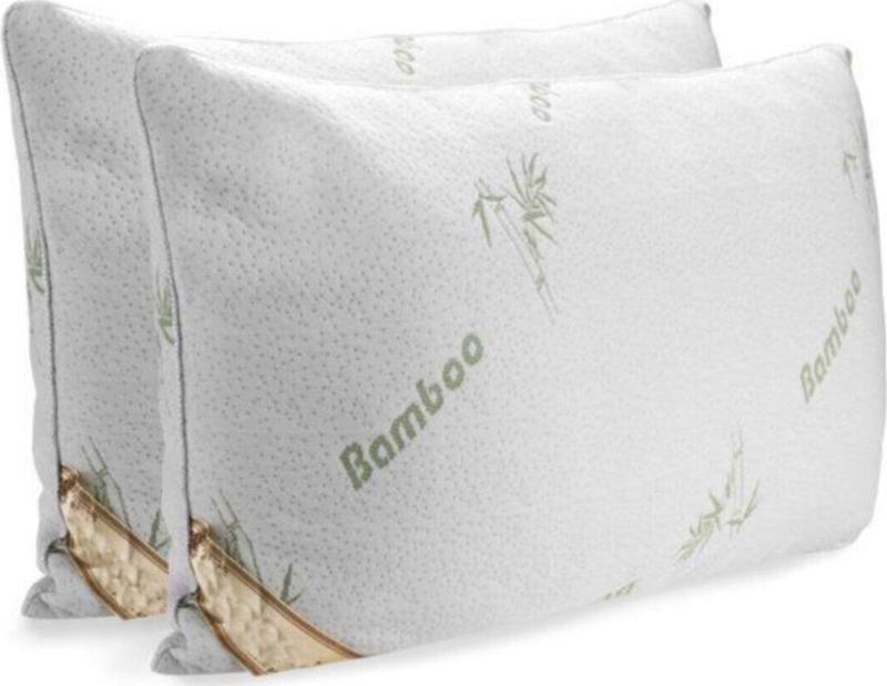 Bamboo Yastık 50X70 Visco Bamboo Yastık 2'li Paket Çift Kişilik Bamboo Ortopedik Yastık 2 Adet