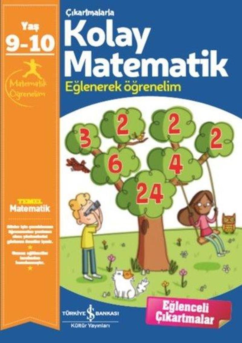 İş Bankası Kültür Yayınları Çıkartmalarla Kolay Matematik 9 - 10 Yaş - Kolektif
