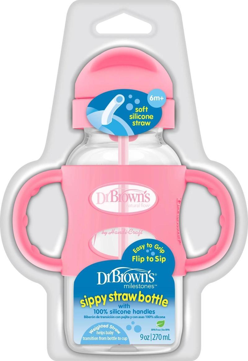 Dr.Brown's Pipetli Milestones Sippy Bardak PEMBE 270ML