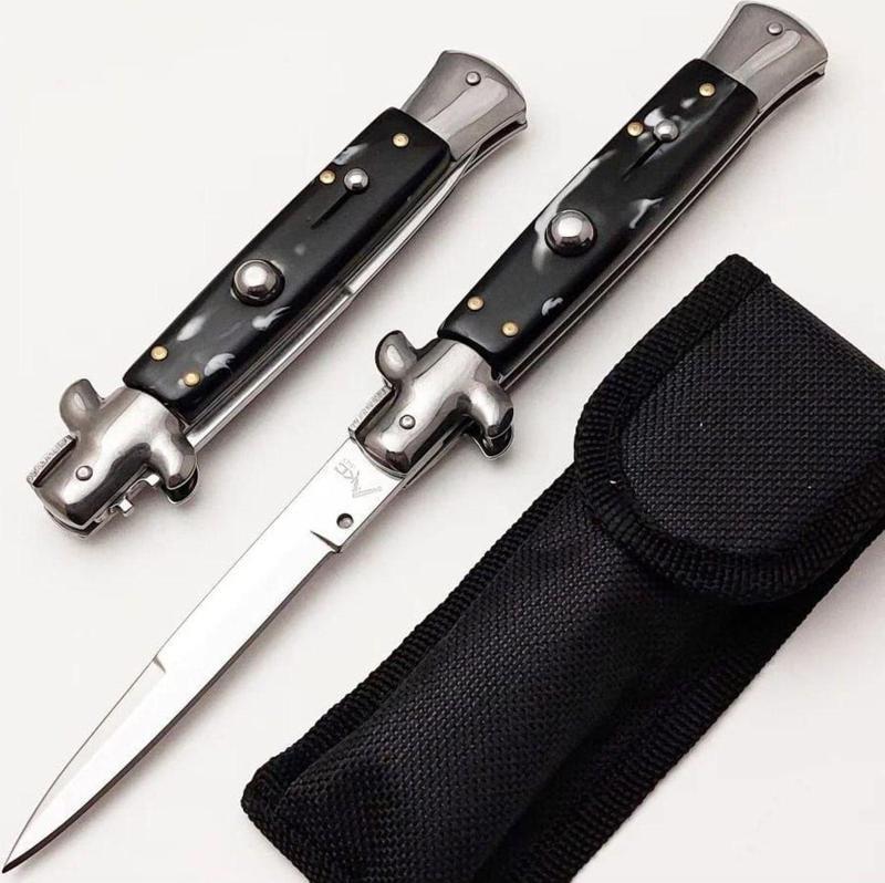 Orjinal Italyan Stiletto 22 Cm Siyah