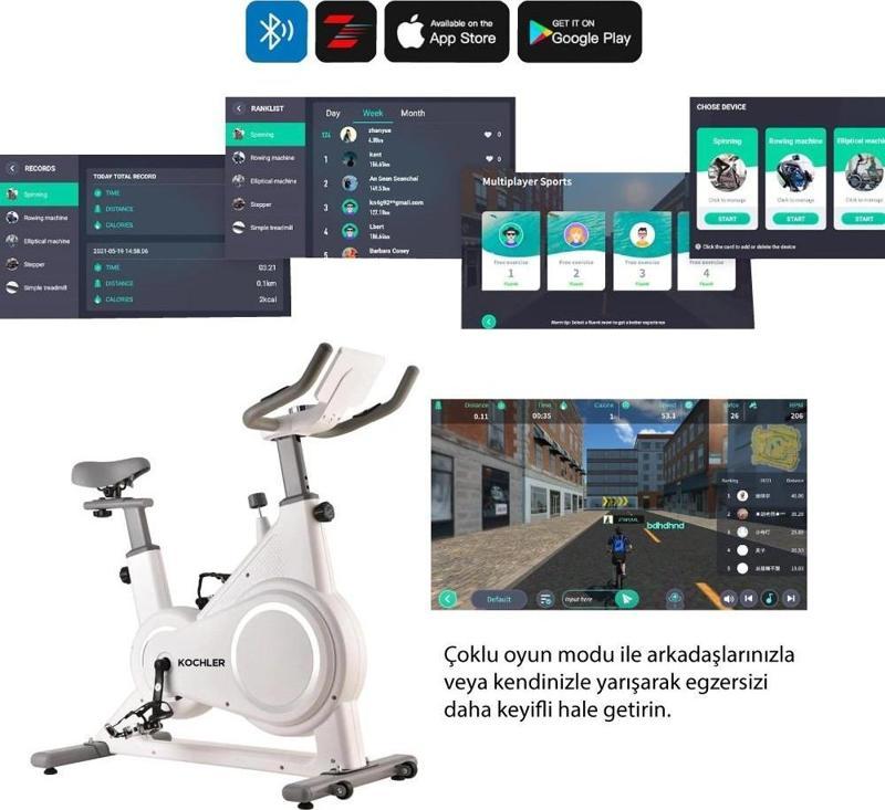 Dijital Manyetik Akıllı Egzersiz Bisikleti - Kondisyon Bisikleti - Nabız Ölçer Kondisyon Aleti