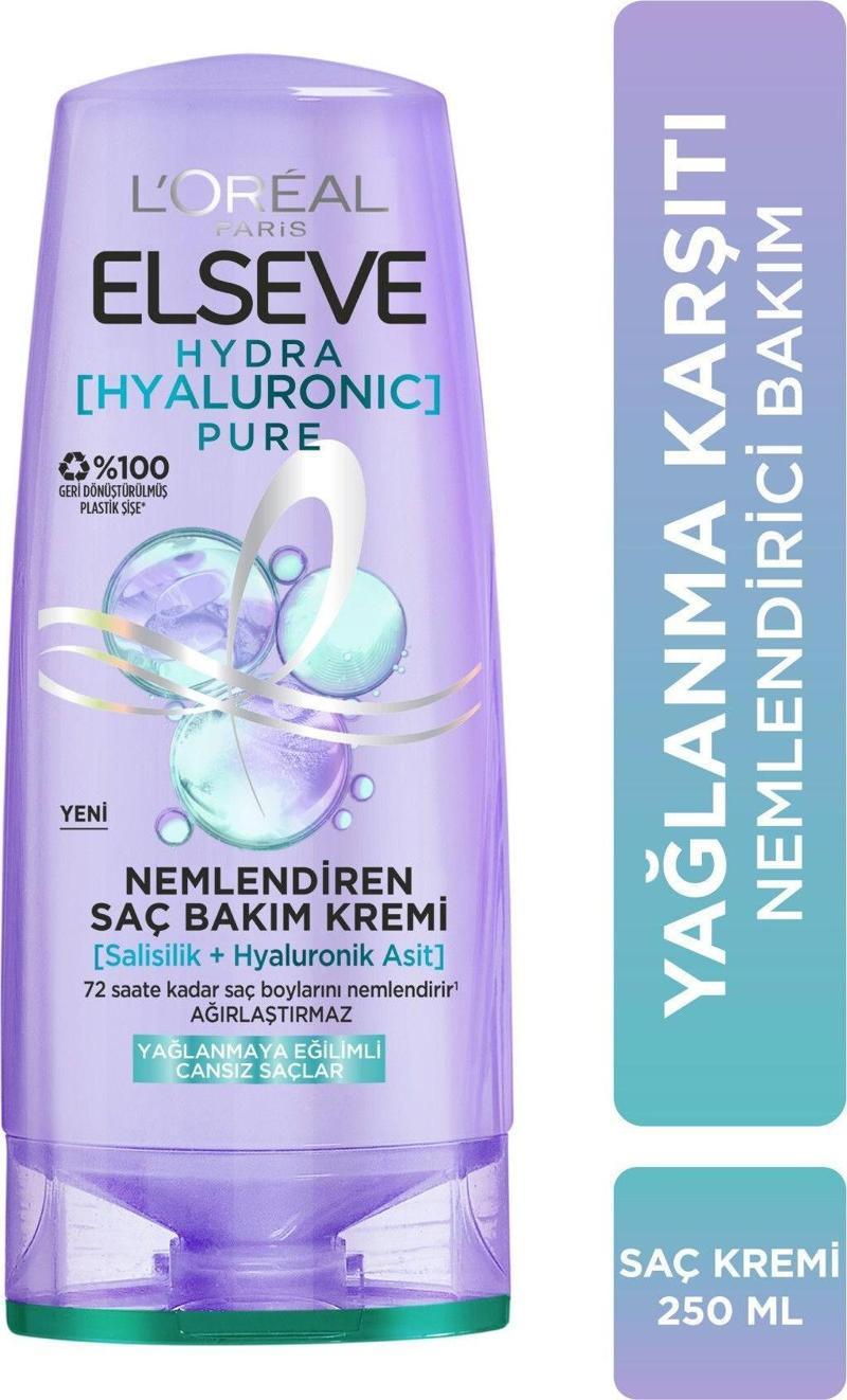 Hydra [hyaluronic] Pure Salisilik Asit Içeren Yağlanma Karşıtı Nemlendirici Saç Kremi 250ml