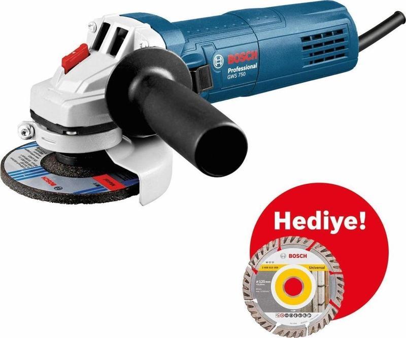 Gws 750-125 Professional Avuç Taşlama + 1 Adet Disk - 060139400d