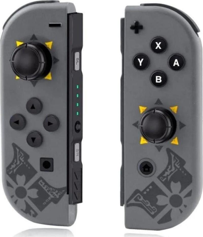 NS Switch Uyumlu 2'li J-C Joycon PAD Controller Gamepad Oyun Kolu Siyah Desenli