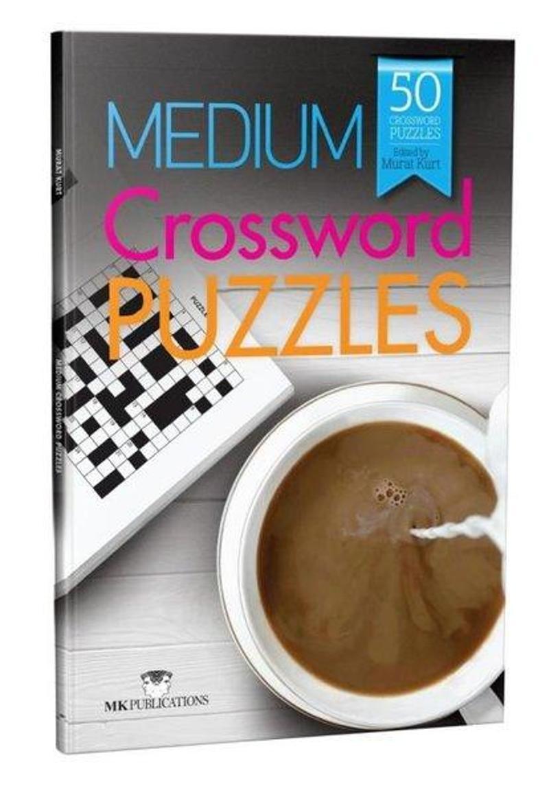 MK Publications Medium Crossword Puzzles - İngilizce Kare Bulmacalar (Orta Seviye) - Murat Kurt
