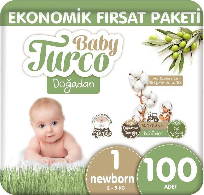 Doğadan Ekonomik Fırsat Paketi Bebek Bezi 1 Numara Newborn 100 Adet