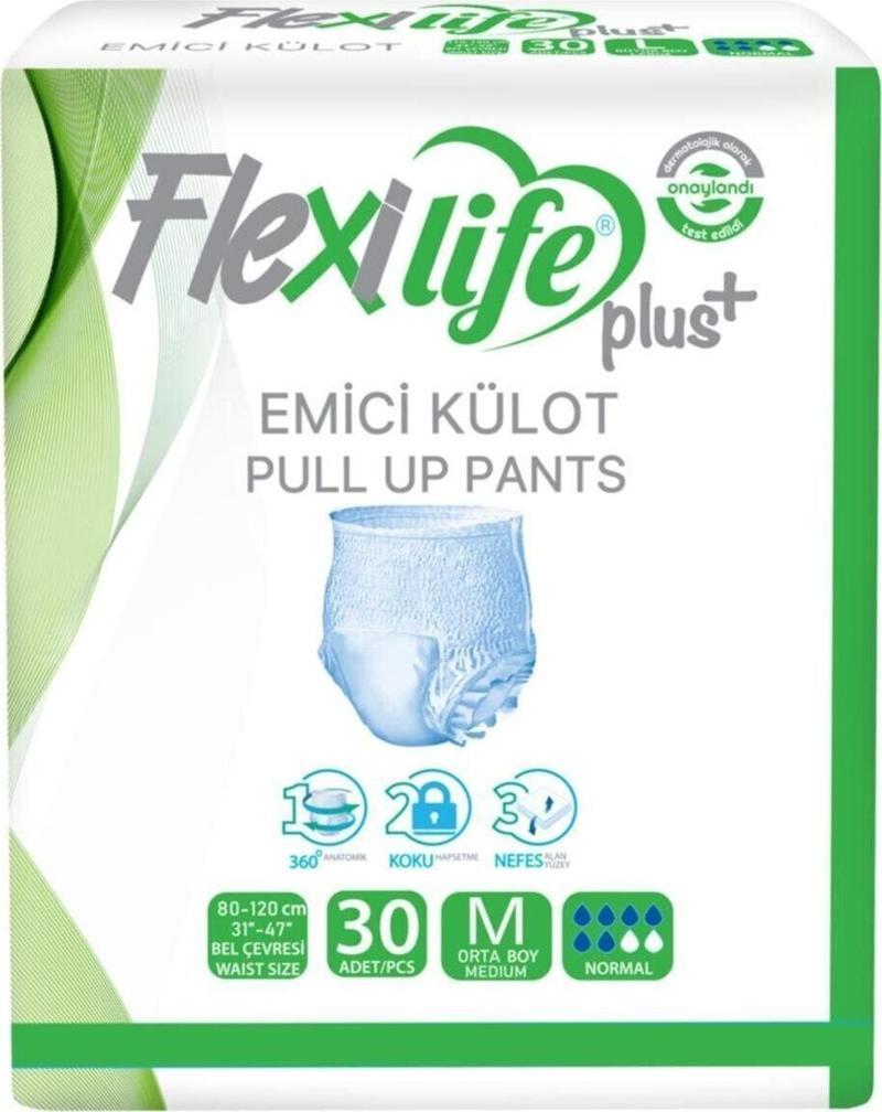 Flexilife Plus Ped Emici Külot Yetişkin Hasta Bezi Medium Boy 30 Lu 4 Paket