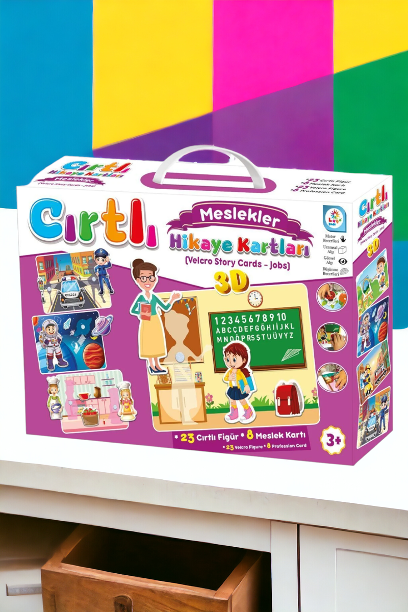 Cırtlı Hikaye Kartları Meslekler Eğitici Oyun Seti  | Kutulu Oyun Set LC7206