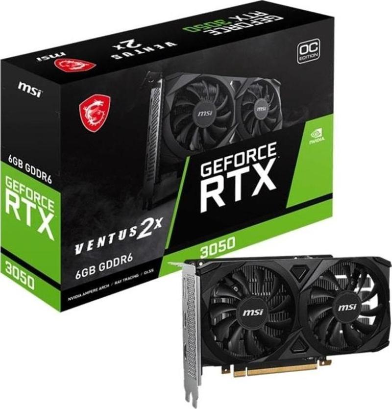 GEFORCE RTX 3050 VENTUS 2X 6G OC 6GB GDDR6 96B