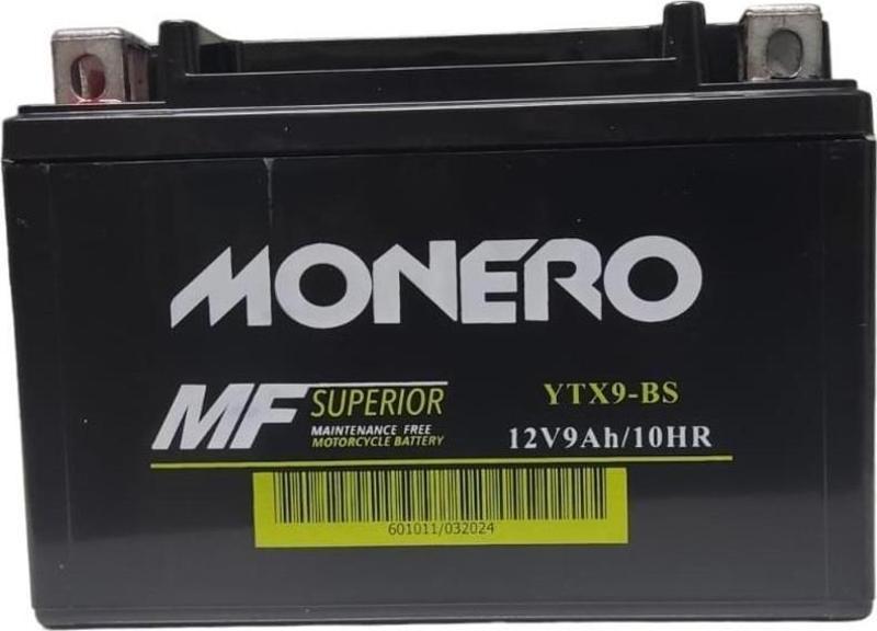 9Ah 12V MONERO ALÇAK MOTOSİKLET AKÜSÜ