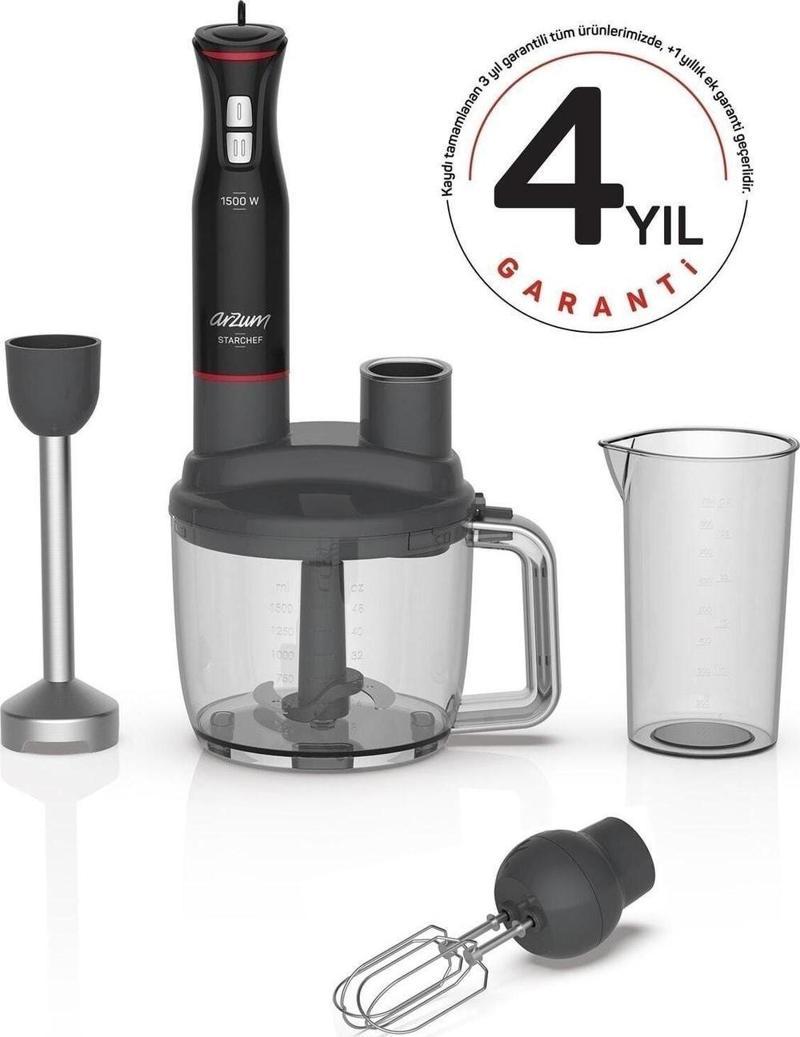 Ar1137 Starchef Multi 1500 W Blender Seti - Siyah Garantili