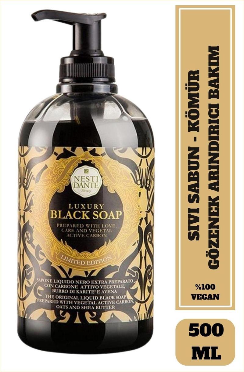 Sıvı Sabun Luxury Black Aktif Karbon Arındırıcı Bakım Vegan Bakım 500 ml