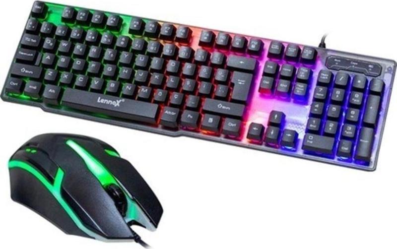 LENNOX LX-T30 2SÜPER OYUNCU  Rgb Işıklı Klavye Mouse Set