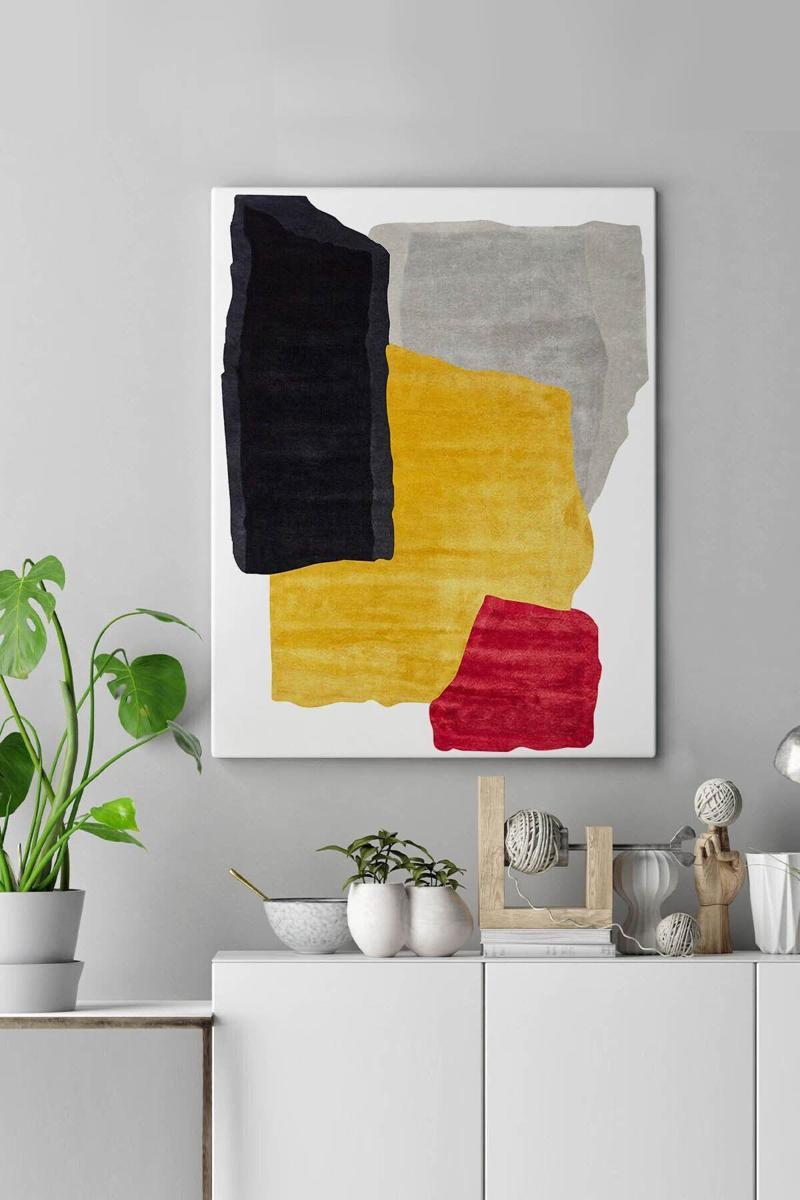 Kanvas Renkli Fırça Izi Tablo 247 Çok Renkli 50 x 70