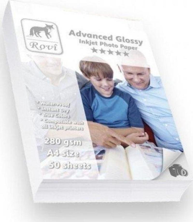 Advanced Parlak A4 Fotoğraf Kağıdı 280gr - 50 Yaprak