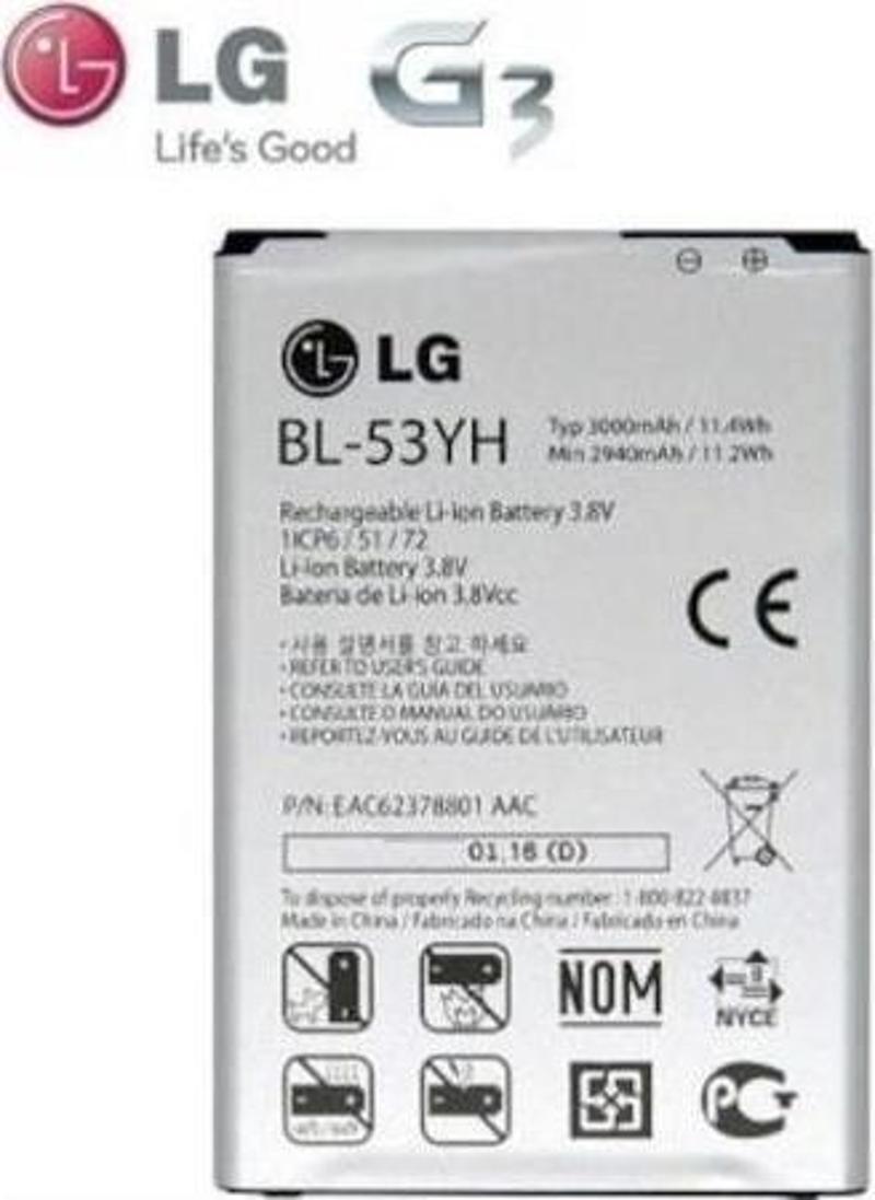 Lg G3 Batarya Pil BL-53YH Servis