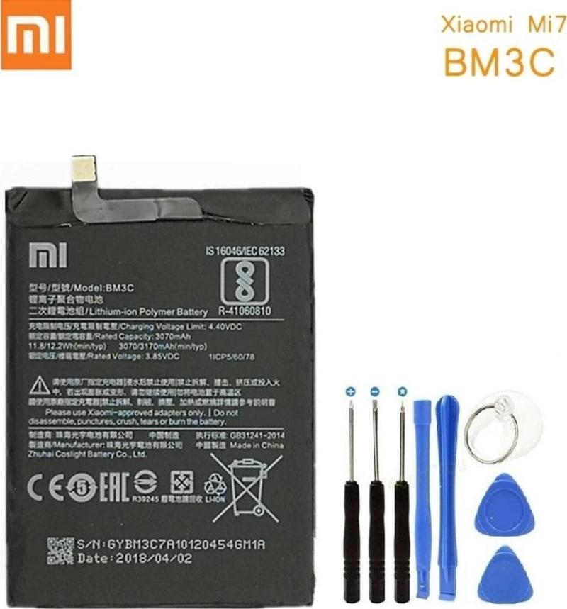 Xiaomi Mi 7 Batarya Pil Bm3c + Tamir Seti