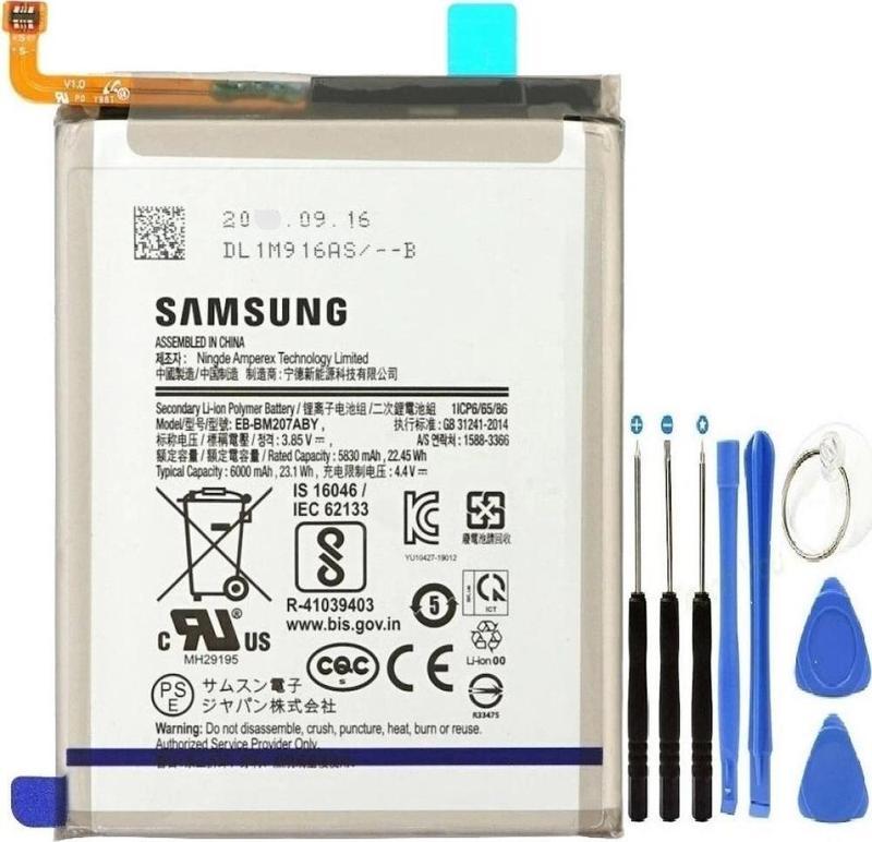 Samsung Galaxy M21 Uyumlu Pil Batarya + Tamir Seti M215 5830 Mah Eb-bm207ab