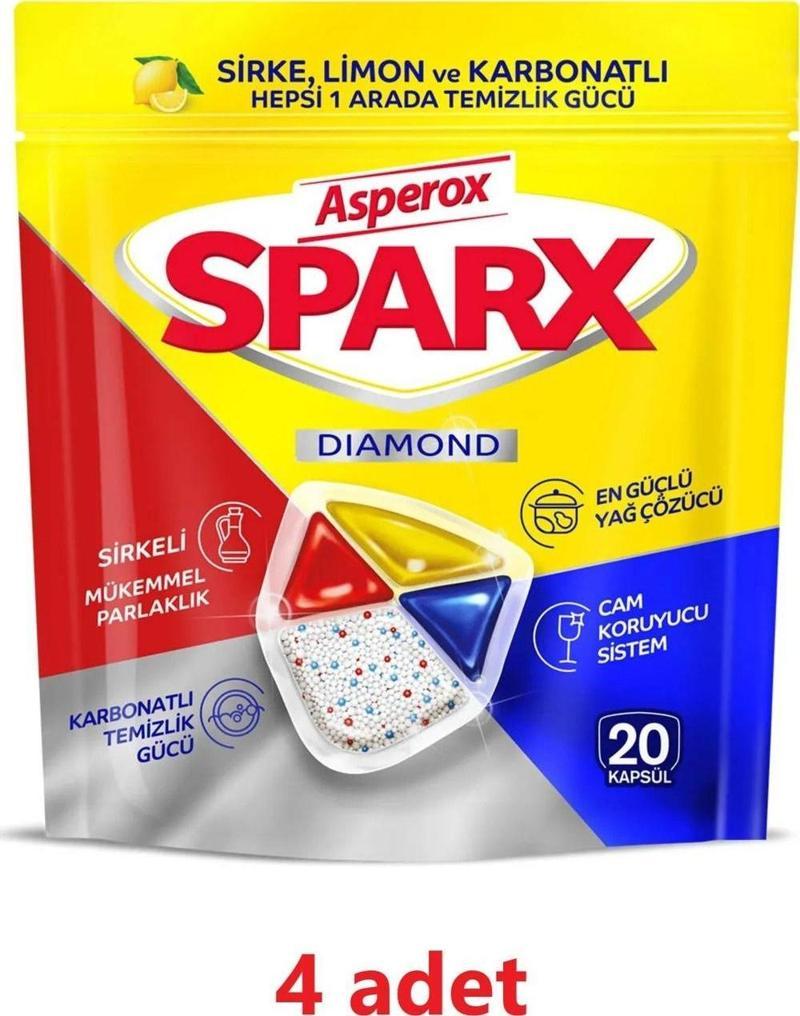 Sparx Diamond Bulaşık Kapsülü 20'li 4 Adet