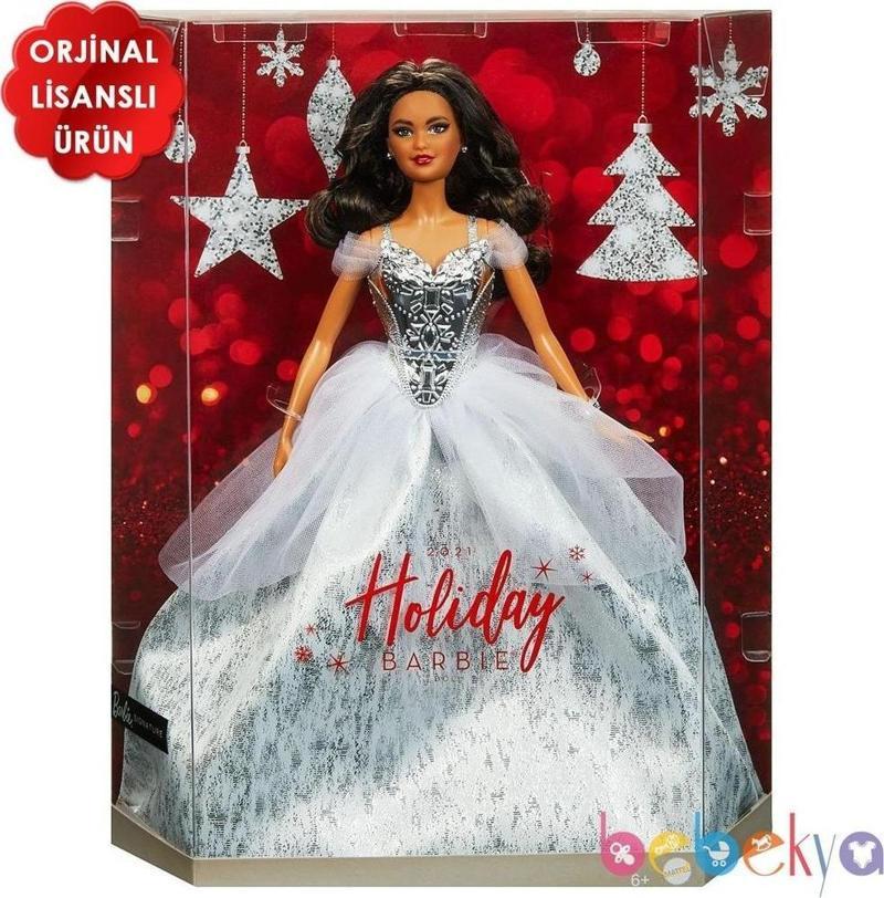 2021 Mutlu Yıllar Bebeği Esmer Barbie Yılbaşı Bebeği GXL20