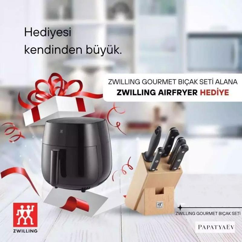 Gourmet 6 Parça Blok Bıçak Set Alana Zwilling Airfry Hediye