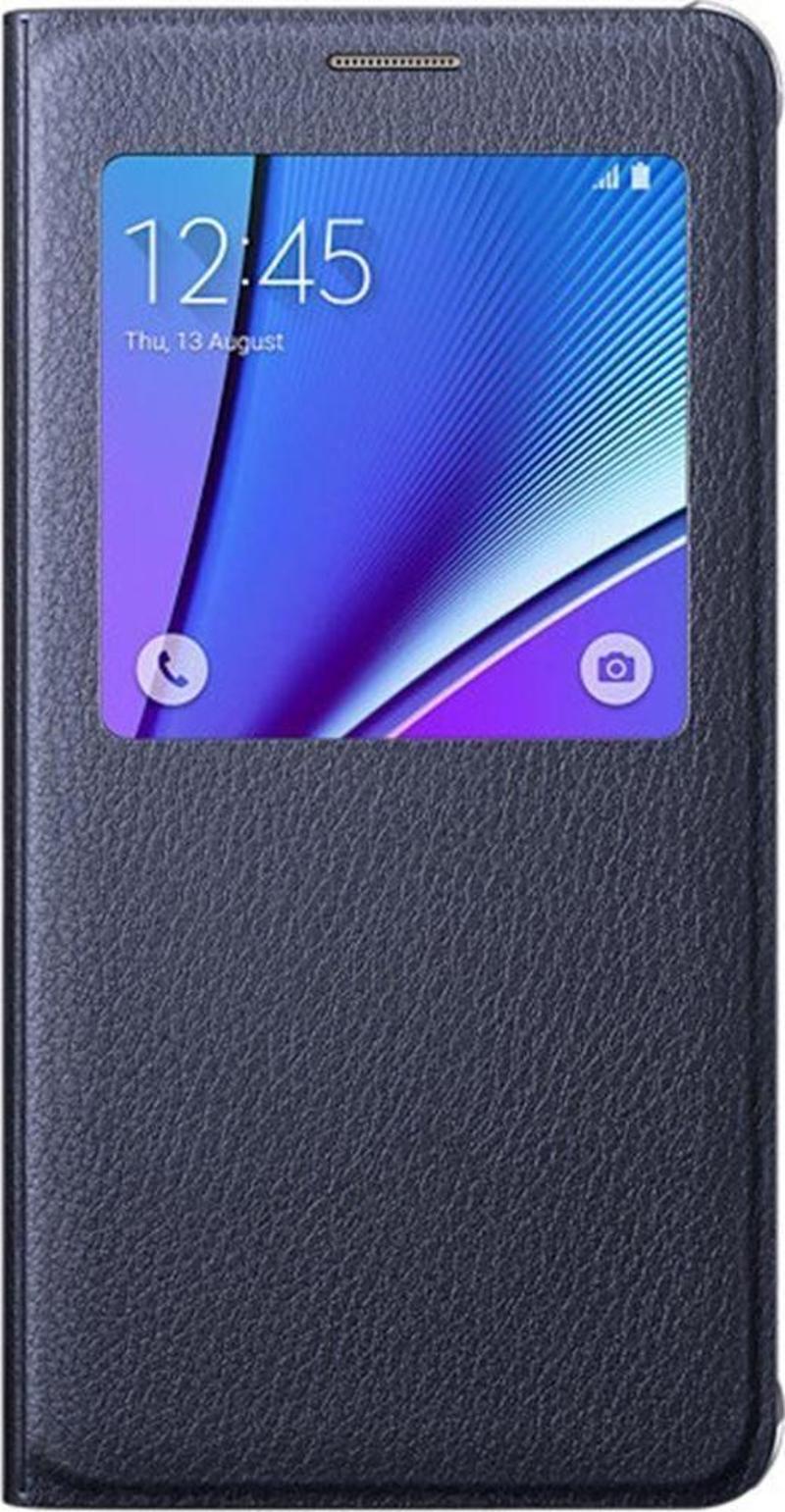 Note5 S-View Cover Kılıf Siyah - EF-CN920PBEGTR