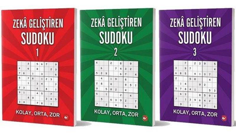 Beyaz Balina Yayınları Zeka Geliştiren Sudoku Seti - 3 Kitap Takım - Kolektif