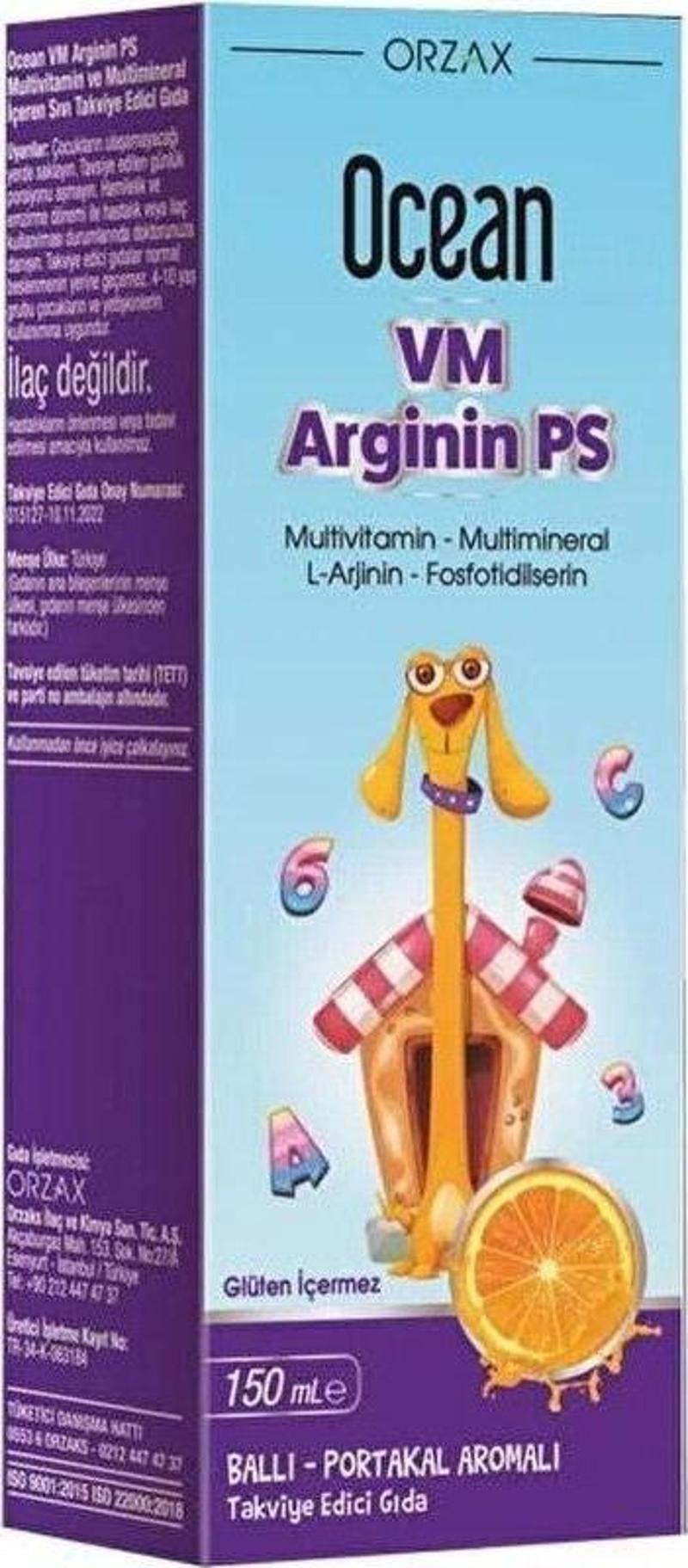 VM Arginin Ps Ballı Portakal Aromalı Şurup 150 ml