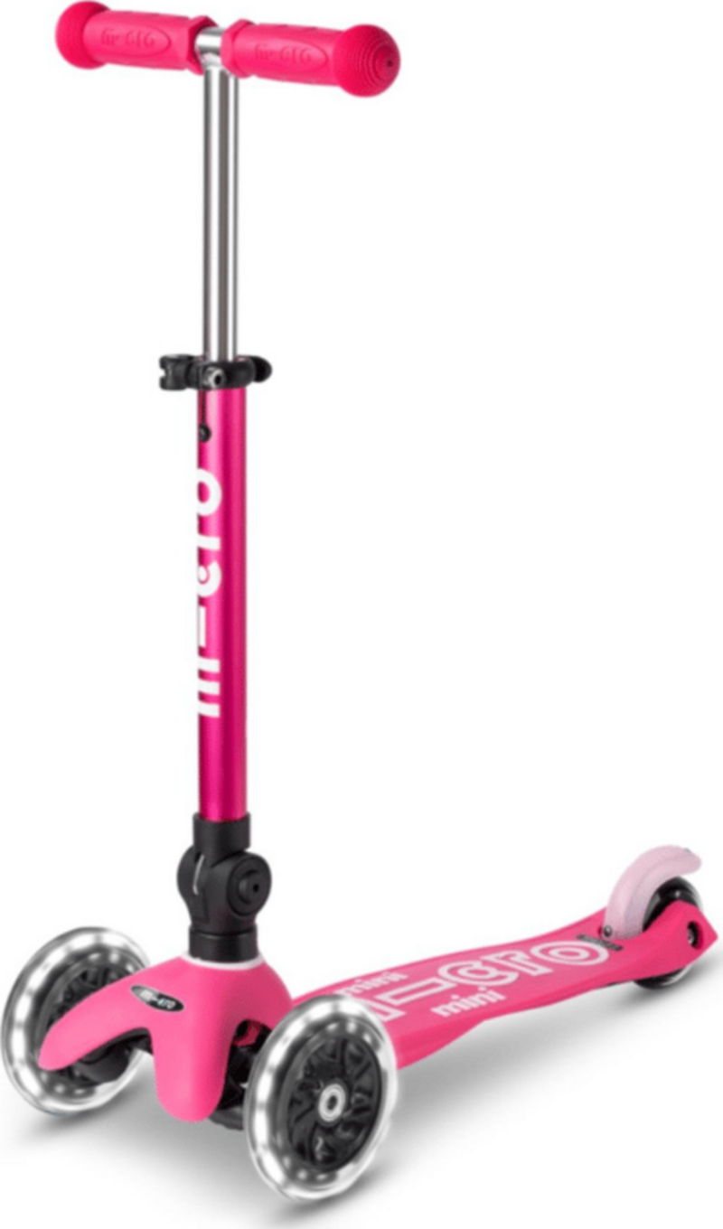 Mini Micro Deluxe Foldable Led Pink Scooter