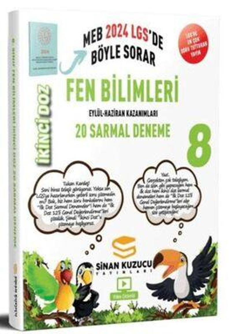 Sinan Kuzucu Yayınları 8. Sınıf Fen Bilimleri İkinci Doz Sarmal Deneme 