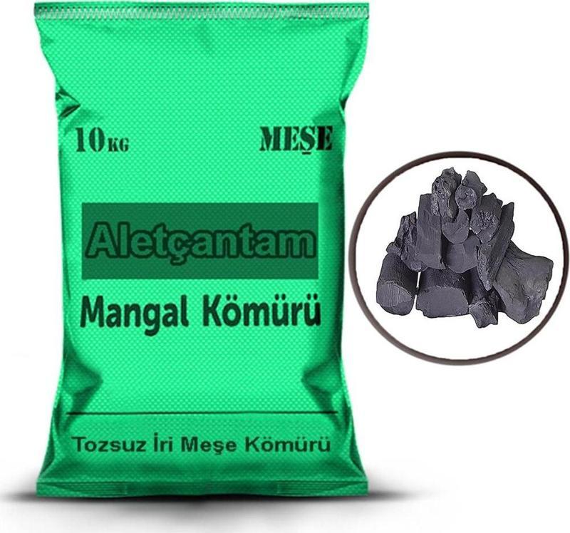 Aletçantam Mangal Kömürü Tozsuz Büyük İri Taneli Çuval Meşe Kömür 10 Kg