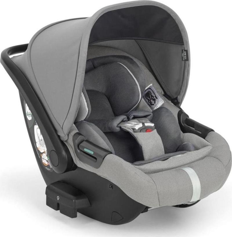 Darwin Infant Recline i-Size Gr 0+ Yatırılabilen Bebek Ana Kucağı ve Oto Koltuğu 40-75 cm Satin Grey