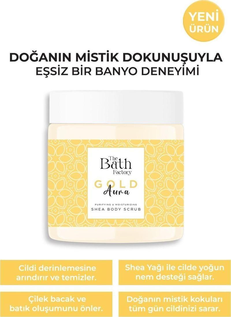 Nemlendirici Ve Arındırıcı Shea Vücut Peelingi - Gold Aura 300 gr