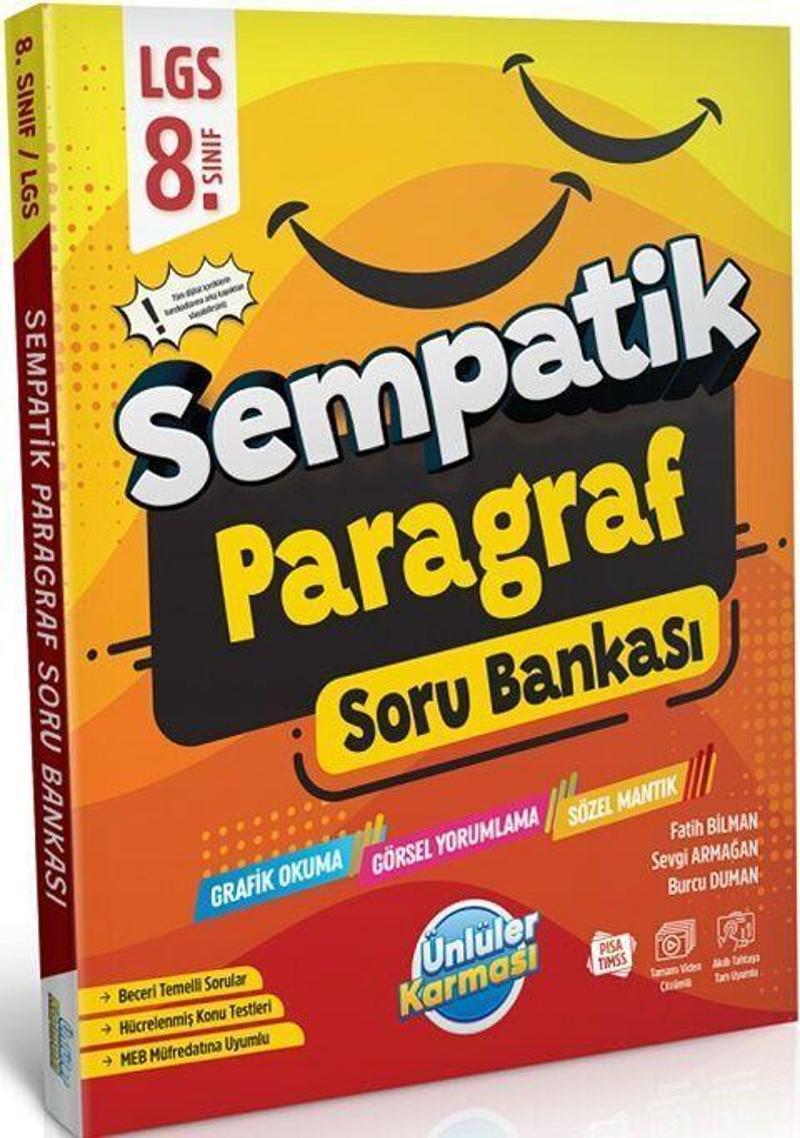 8. Sınıf LGS Paragraf Sempatik Soru Bankası Ünlüler Karması